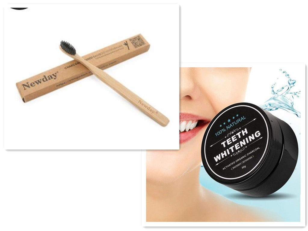 100 % Natural Coconut Charcoal Teeth Whitening Powder