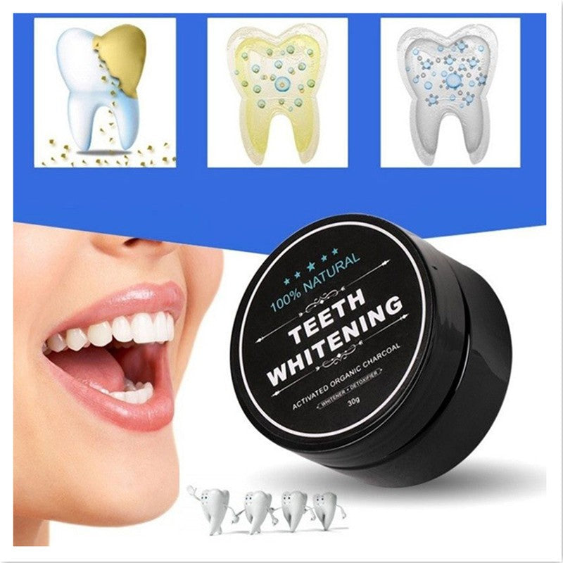 100 % Natural Coconut Charcoal Teeth Whitening Powder