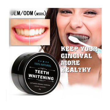 100 % Natural Coconut Charcoal Teeth Whitening Powder