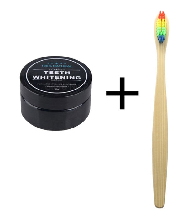100 % Natural Coconut Charcoal Teeth Whitening Powder