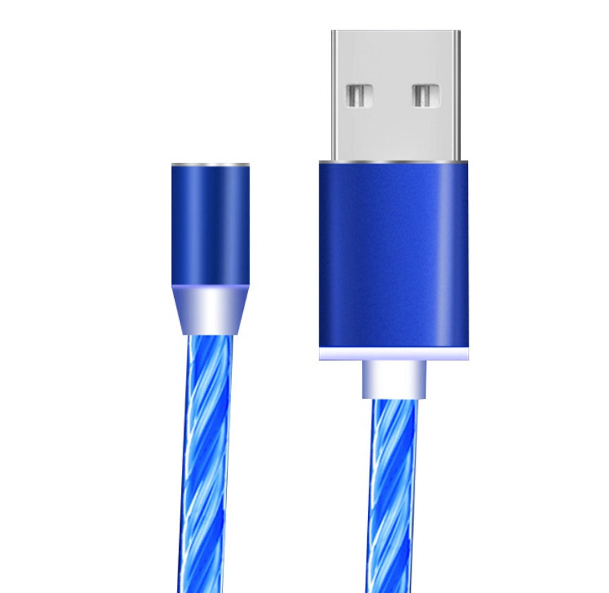 Flowing Ligh Magnetic Streamer Data Line Cable for Iphone Android Type-c
