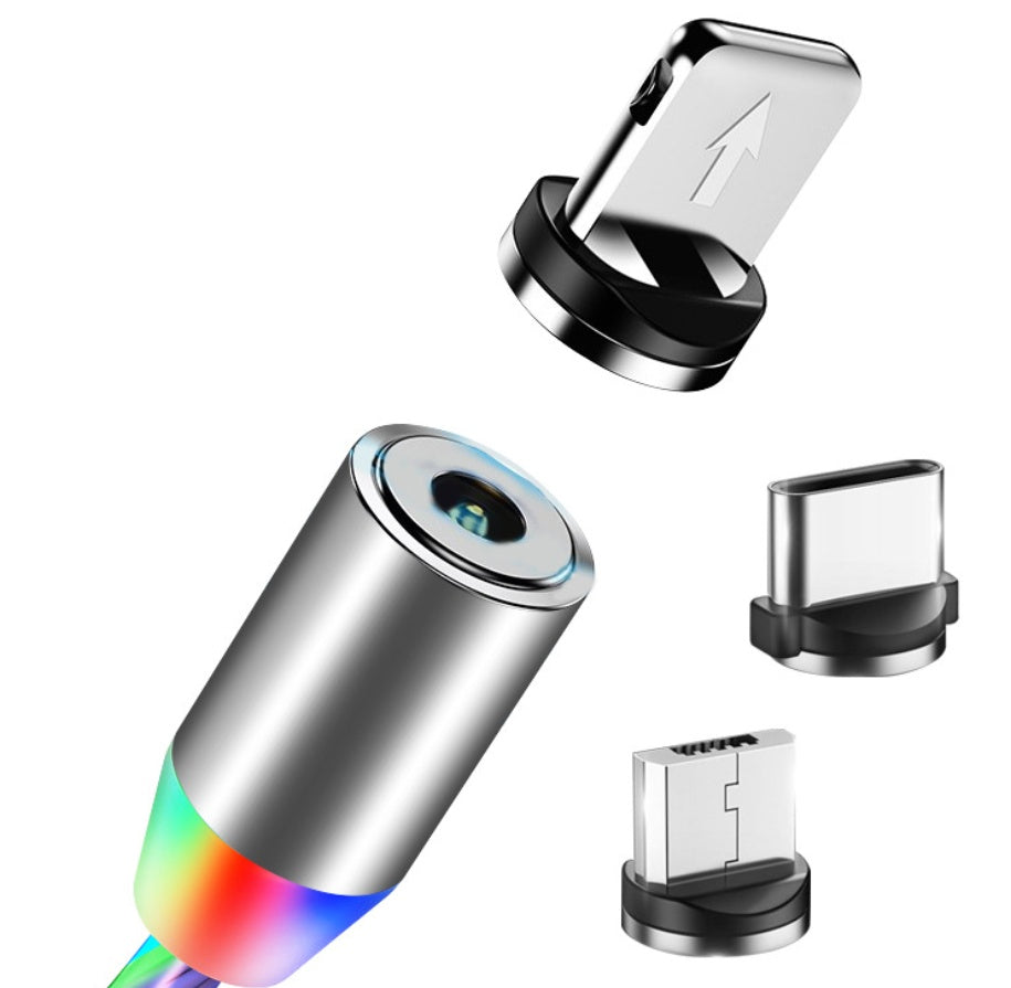 Flowing Ligh Magnetic Streamer Data Line Cable for Iphone Android Type-c