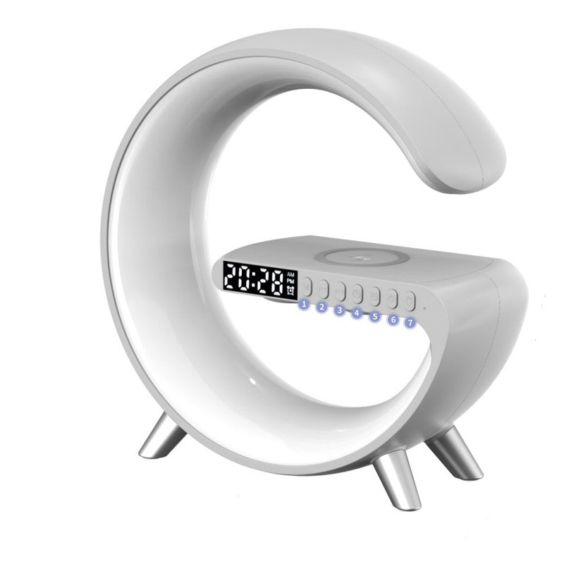 G Shaped LED Lamp with bluetooth Speake and Wireless Charger Atmosphere Lamp App Control For Bedroom Home Decor