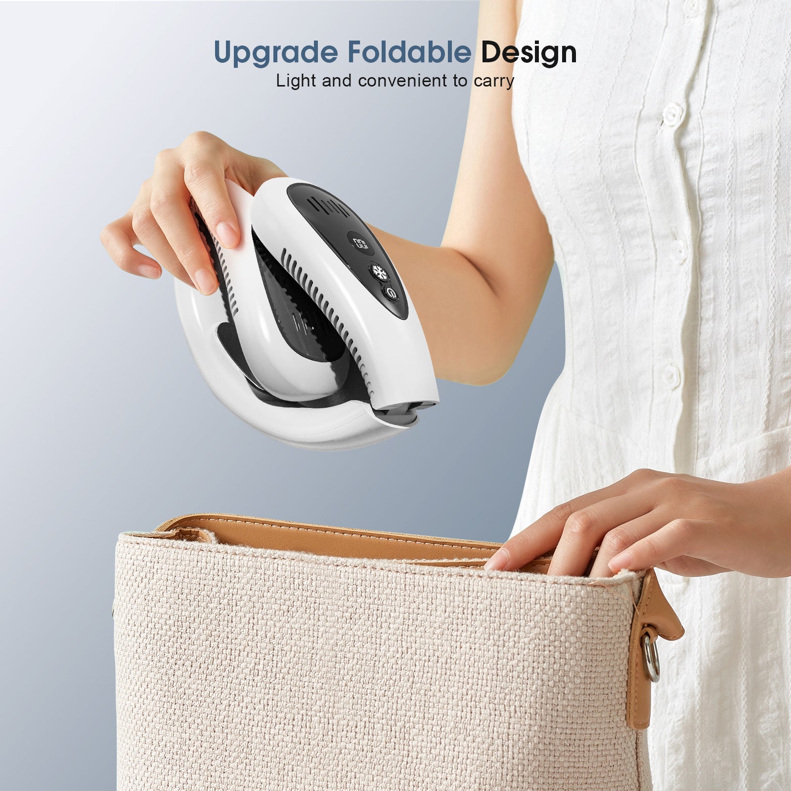 High quality Foldable Neck cooling Fan with long battery life.