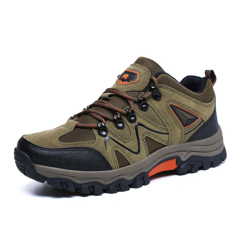 Men's Suede Low Top Hiking Shoes for Outdoor Sports