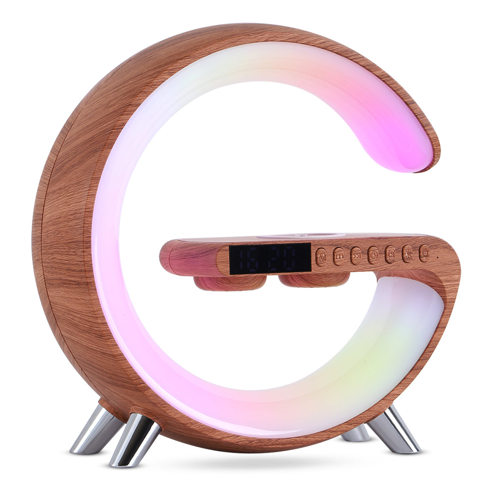 G Shaped LED Lamp with bluetooth Speake and Wireless Charger Atmosphere Lamp App Control For Bedroom Home Decor