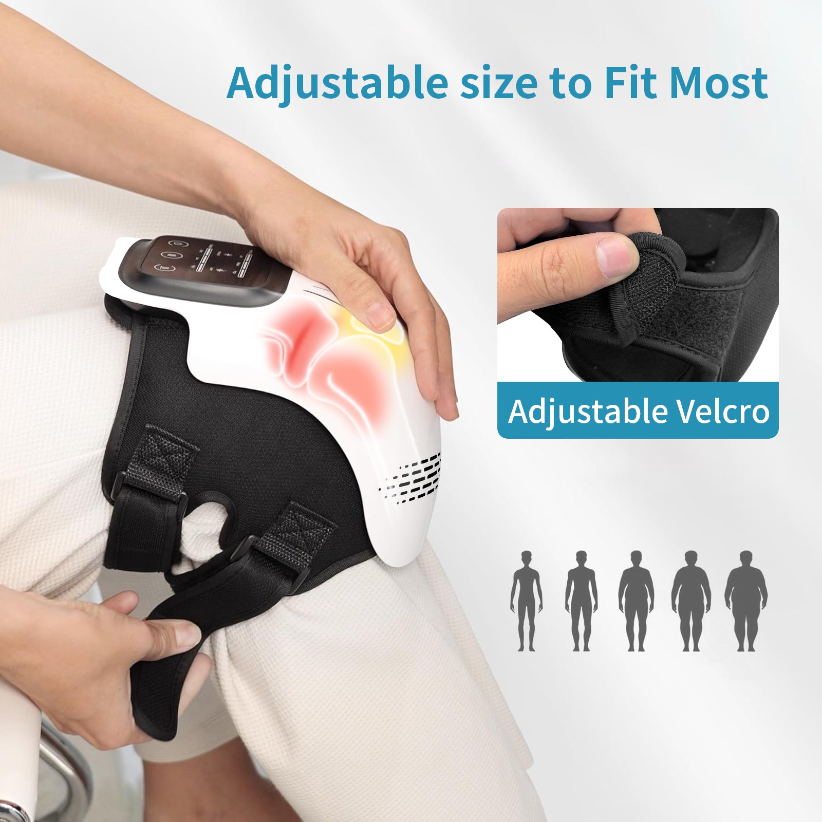 Rechargeable Heating Knee Massager for Pain Relief with Infrared Laser Vibration