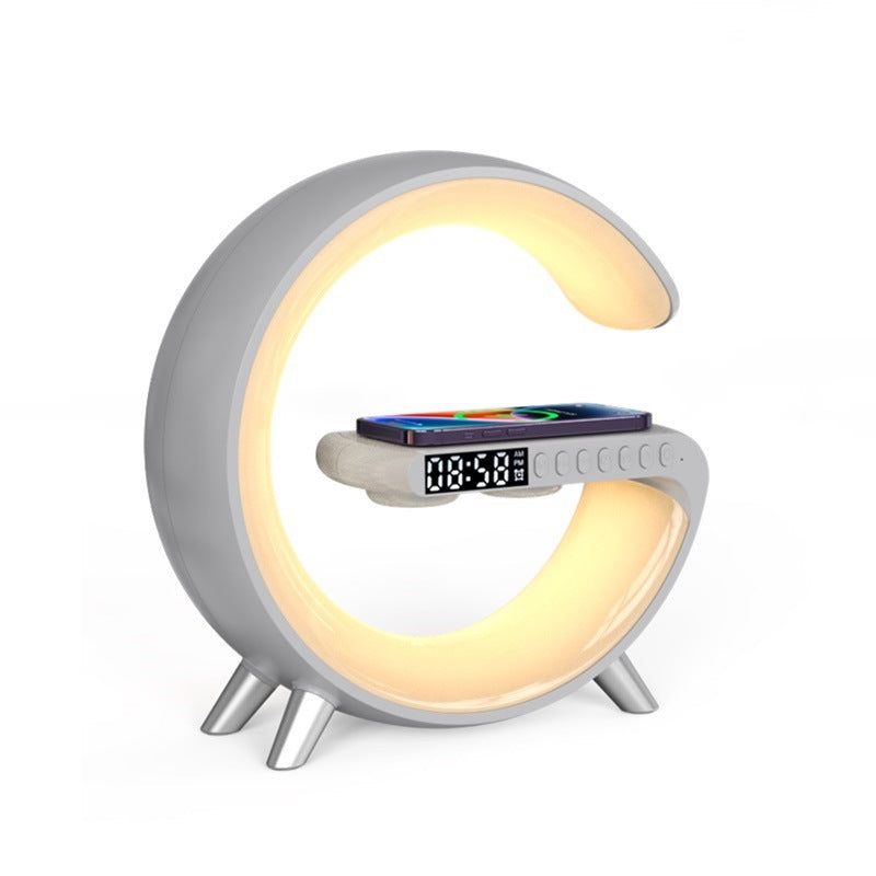 G Shaped LED Lamp with bluetooth Speake and Wireless Charger Atmosphere Lamp App Control For Bedroom Home Decor