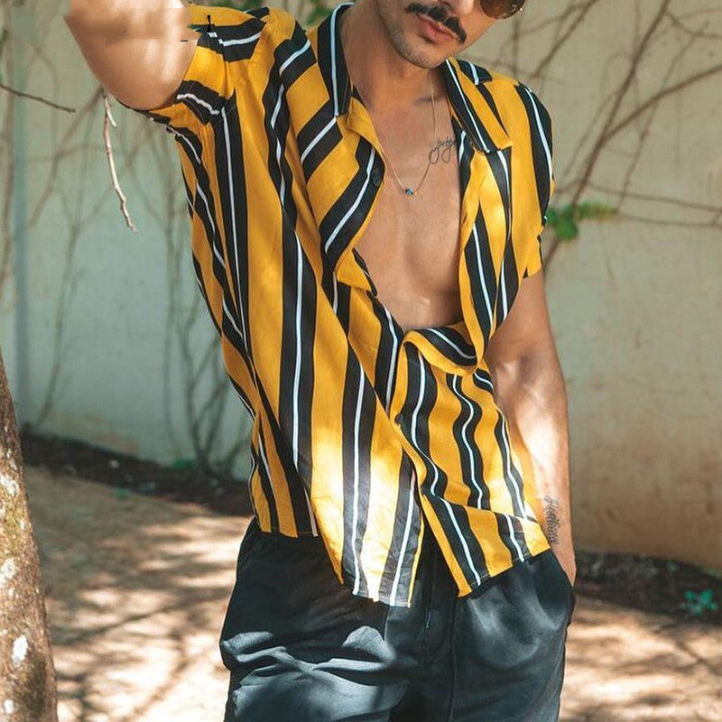 Men's Summer Streetwear Casual shirt soft and comfortable fabric