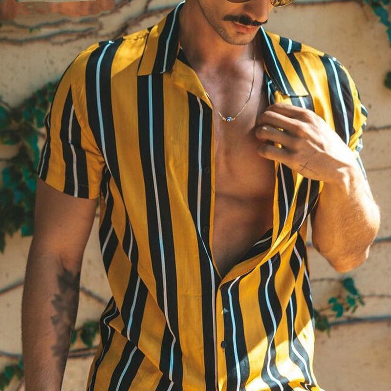 Men's Summer Streetwear Casual shirt soft and comfortable fabric