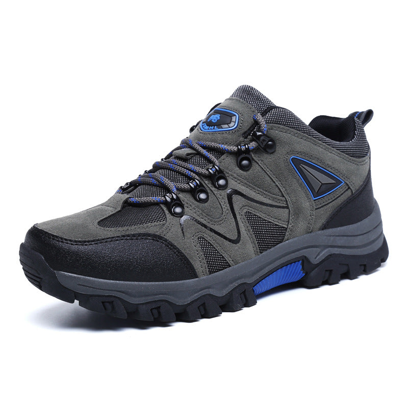 Men's Suede Low Top Hiking Shoes for Outdoor Sports