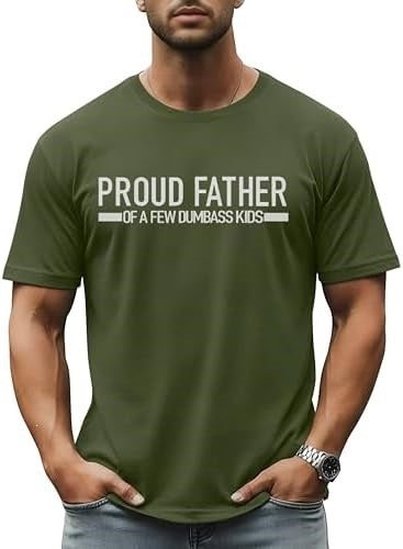 Men's Humorous Letter-Print Fashion Short-Sleeve