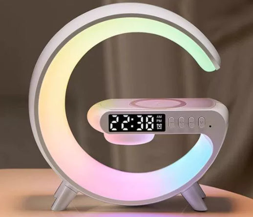 G Shaped LED Lamp with bluetooth Speake and Wireless Charger Atmosphere Lamp App Control For Bedroom Home Decor
