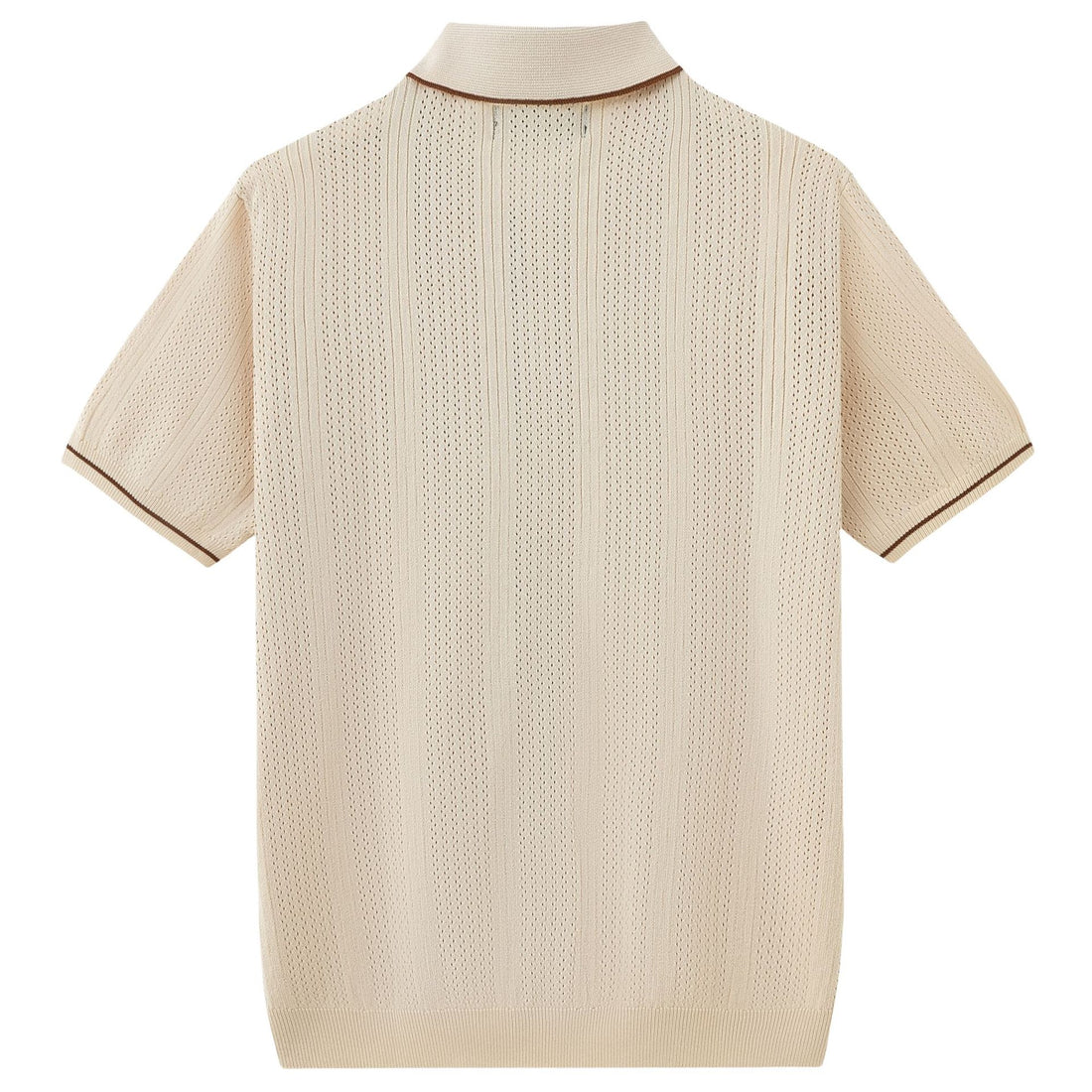 Kortermet strikket topp/cardigan/poloskjorte for menn