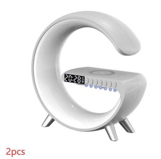 G Shaped LED Lamp with bluetooth Speake and Wireless Charger Atmosphere Lamp App Control For Bedroom Home Decor